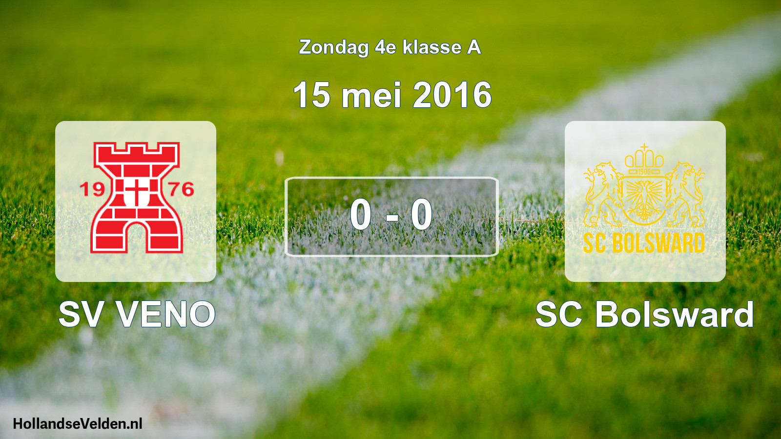 Total number of matches played: SV VENO - SC Bolsward 0 - 0 (15 May 2016)