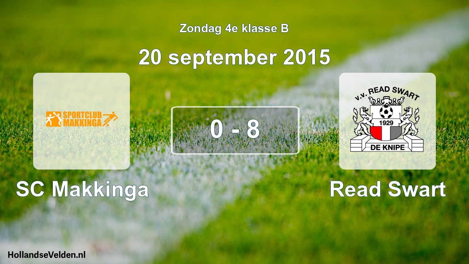 Total number of matches played: SC Makkinga - Read Swart 0 - 8 (20 September 2015)