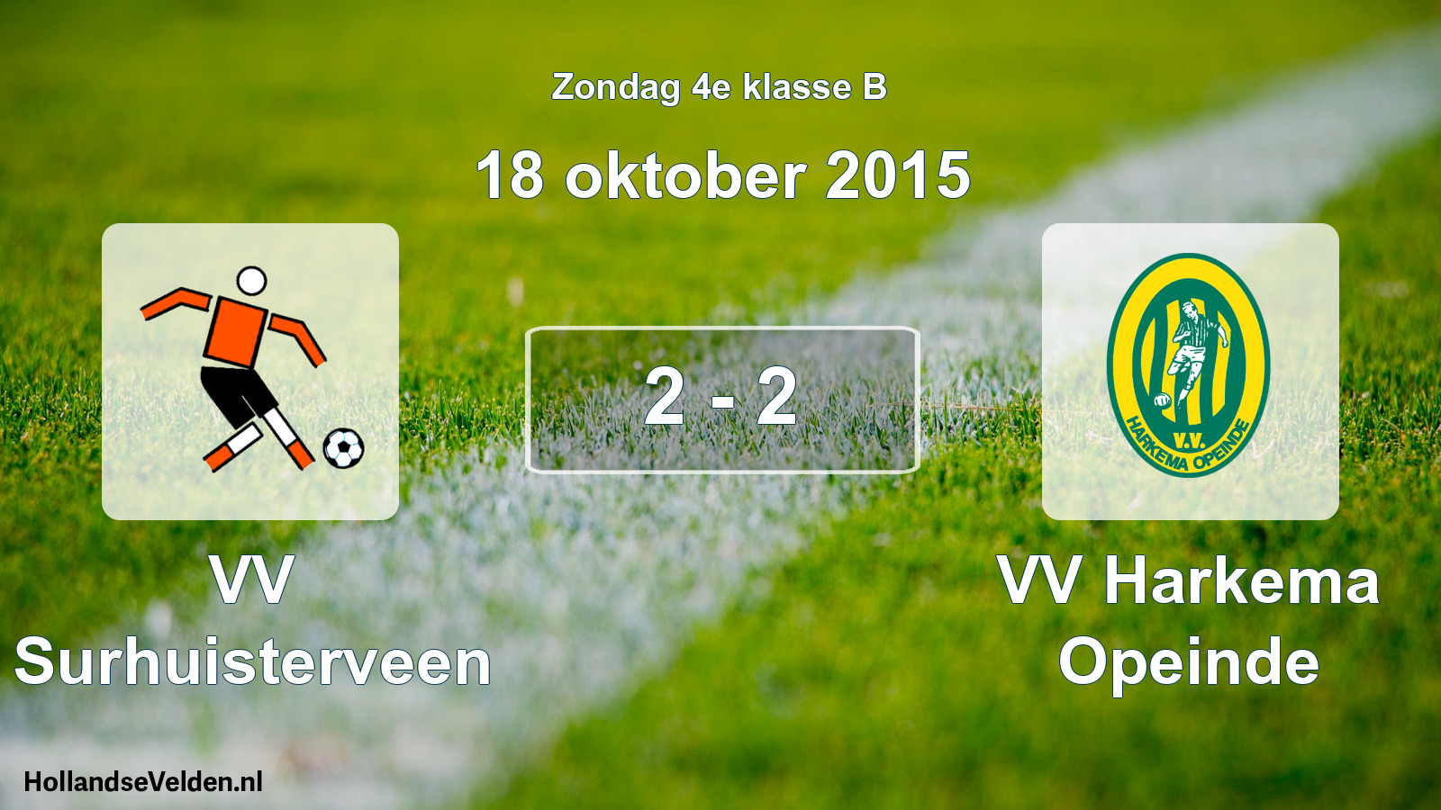 Total number of matches played: VV Surhuisterveen - VV Harkema Opeinde 2 - 2 (18 October 2015)