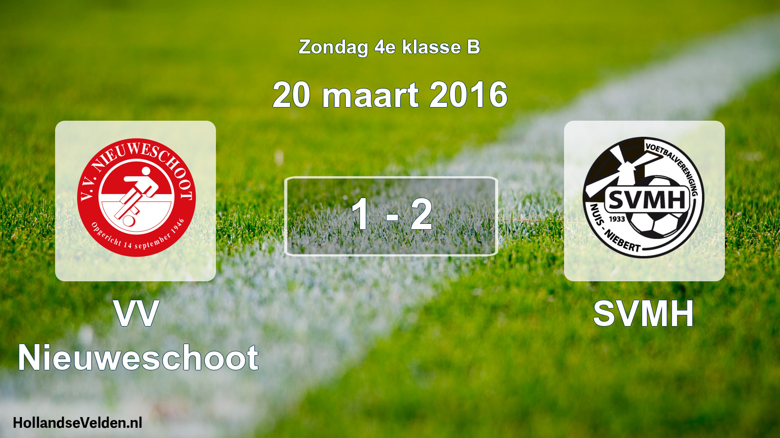 Total number of matches played: VV Nieuweschoot - SVMH 1 - 2 (20 March 2016)