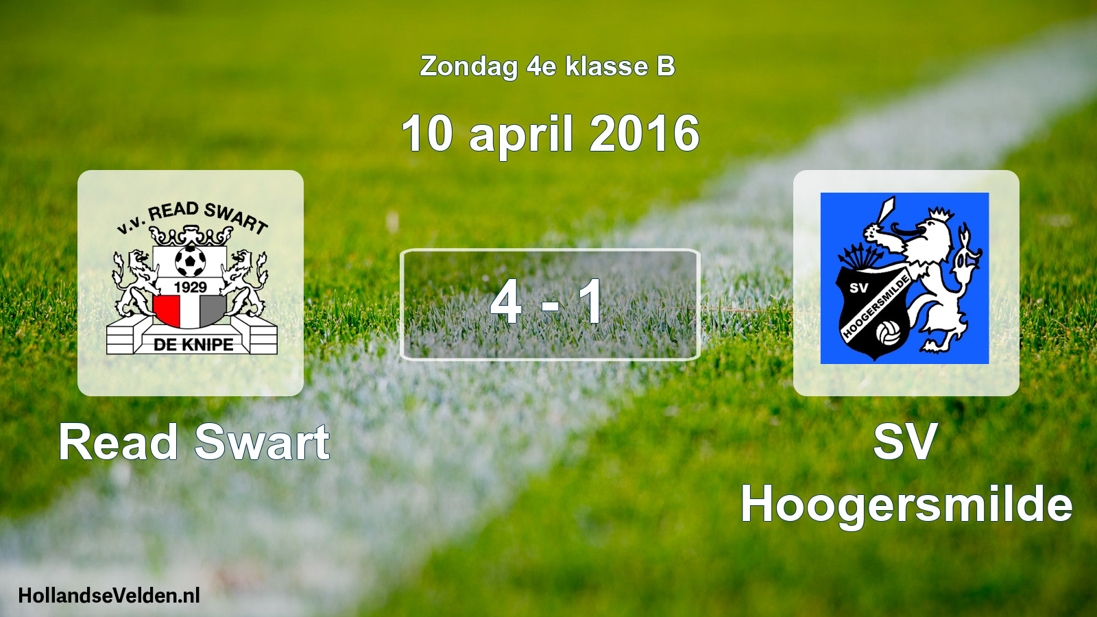 Total number of matches played: Read Swart - SV Hoogersmilde 4 - 1 (10 April 2016)