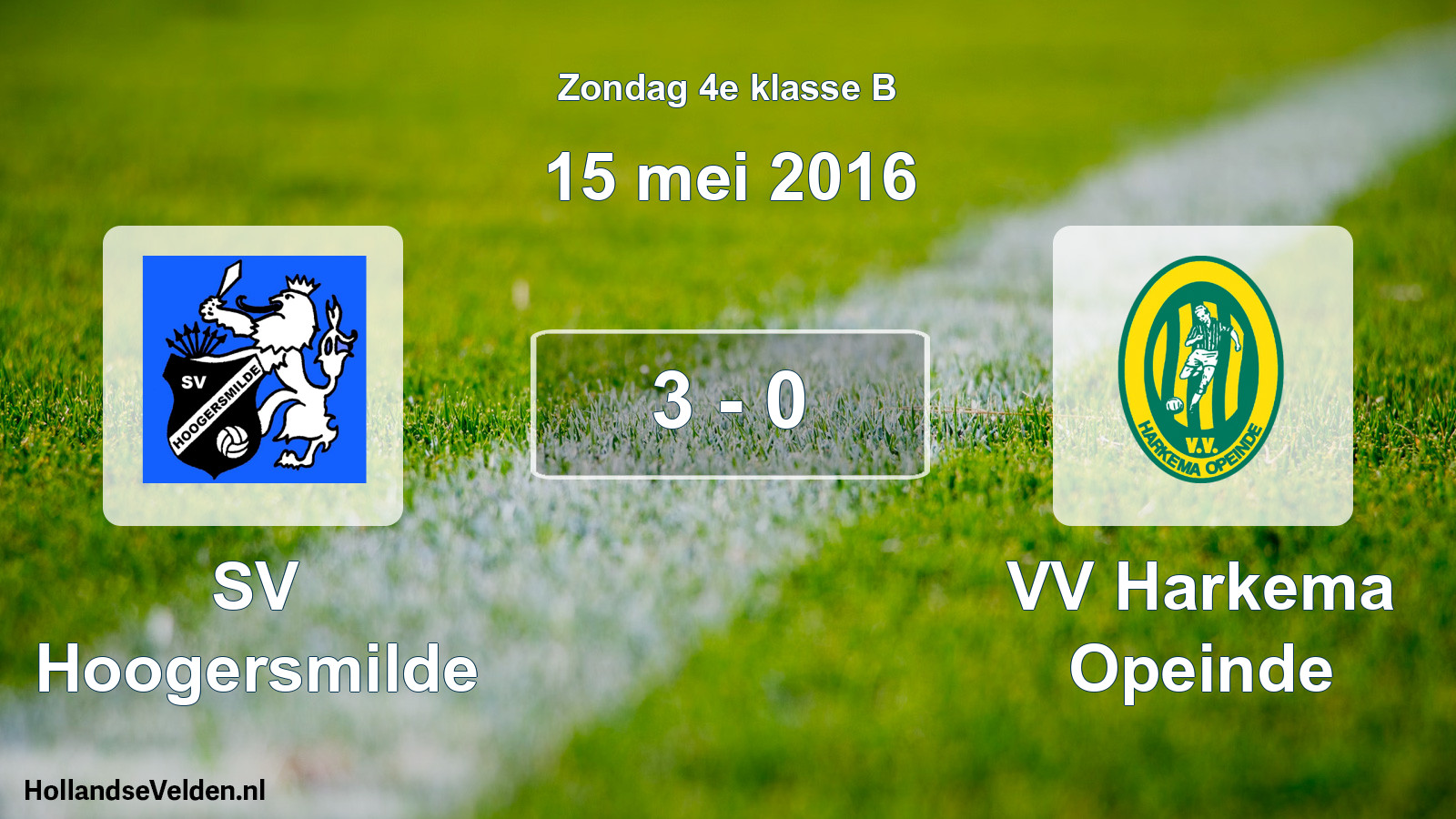 Total number of matches played: SV Hoogersmilde - VV Harkema Opeinde 3 - 0 (15 May 2016)
