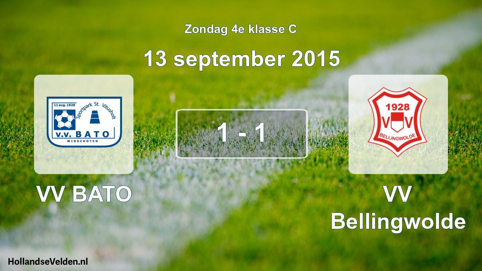 Total number of matches played: VV BATO - VV Bellingwolde 1 - 1 (13 September 2015)