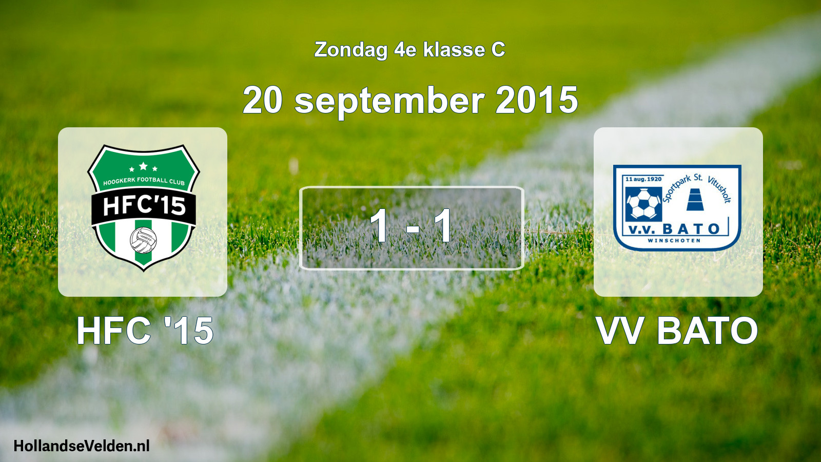 Total number of matches played: HFC '15 - VV BATO 1 - 1 (20 September 2015)