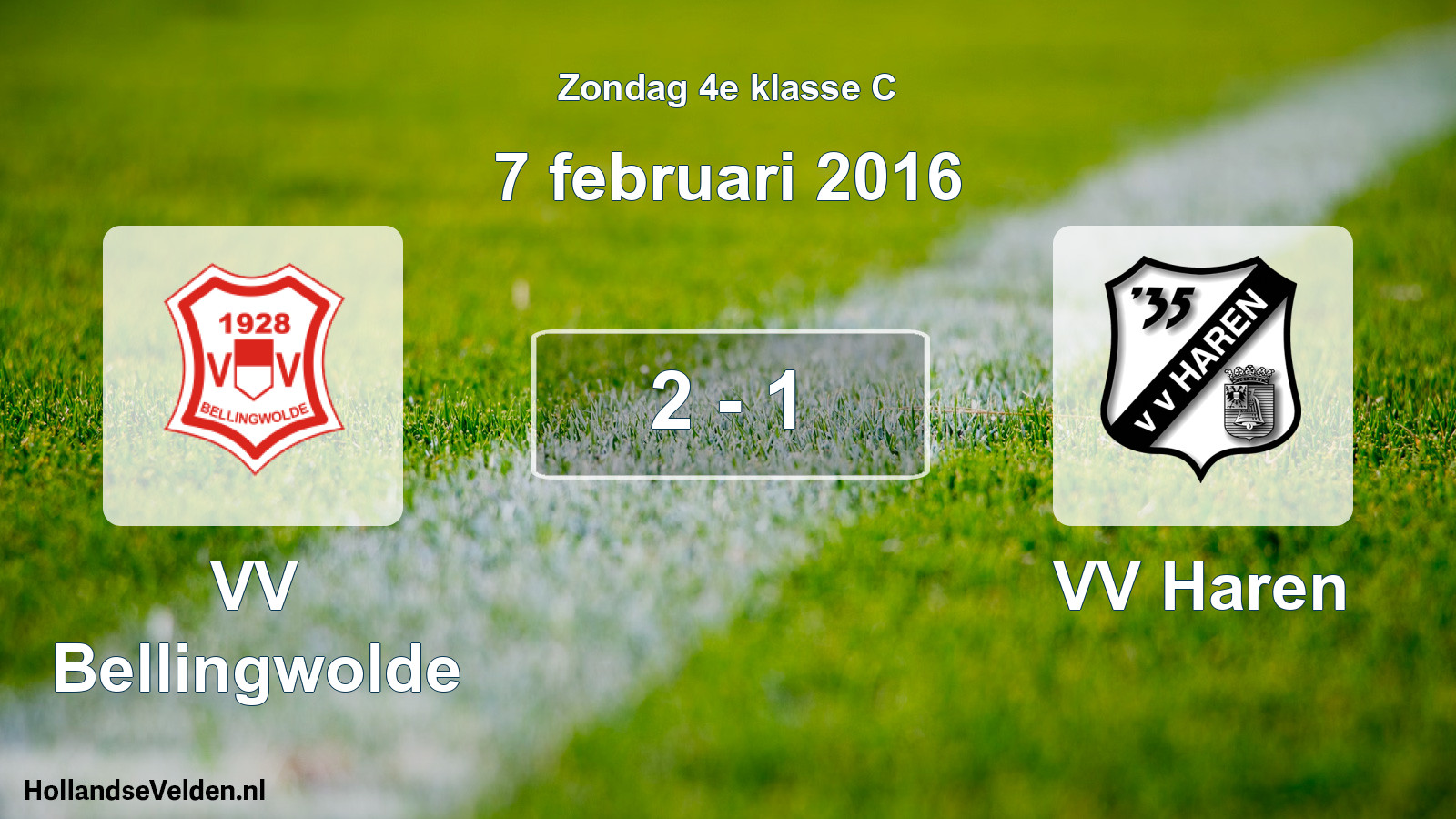 Total number of matches played: VV Bellingwolde - VV Haren 2 - 1 (7 February 2016)
