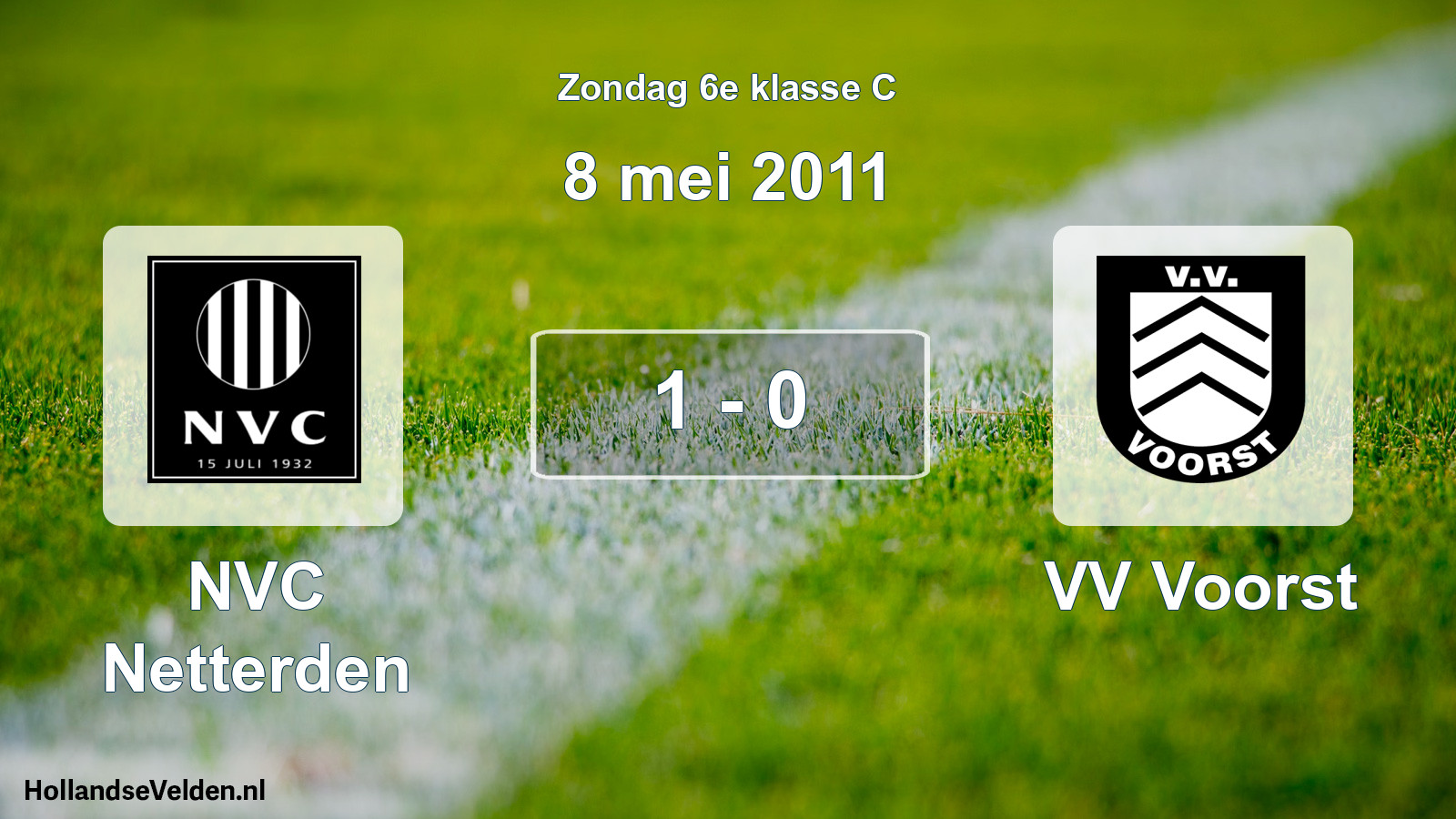 Total number of matches played: NVC Netterden - VV Voorst 1 - 0 (8 May 2011)