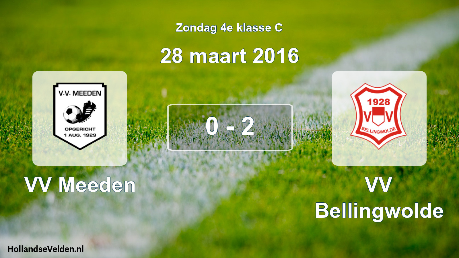 Total number of matches played: VV Meeden - VV Bellingwolde 0 - 2 (28 March 2016)