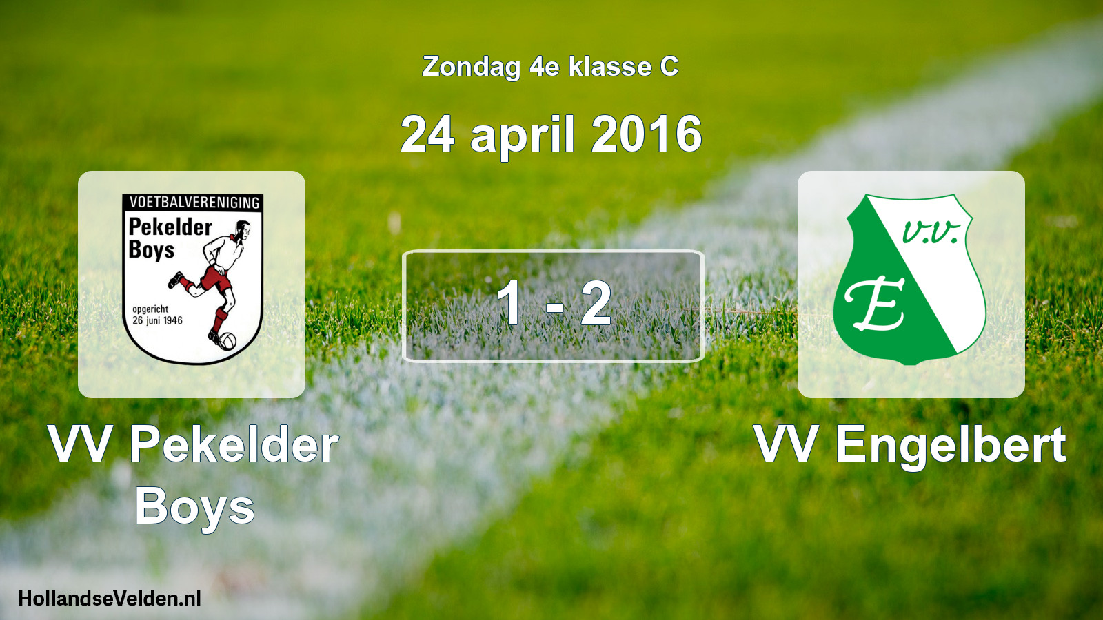 Total number of matches played: VV Pekelder Boys - VV Engelbert 1 - 2 (24 April 2016)