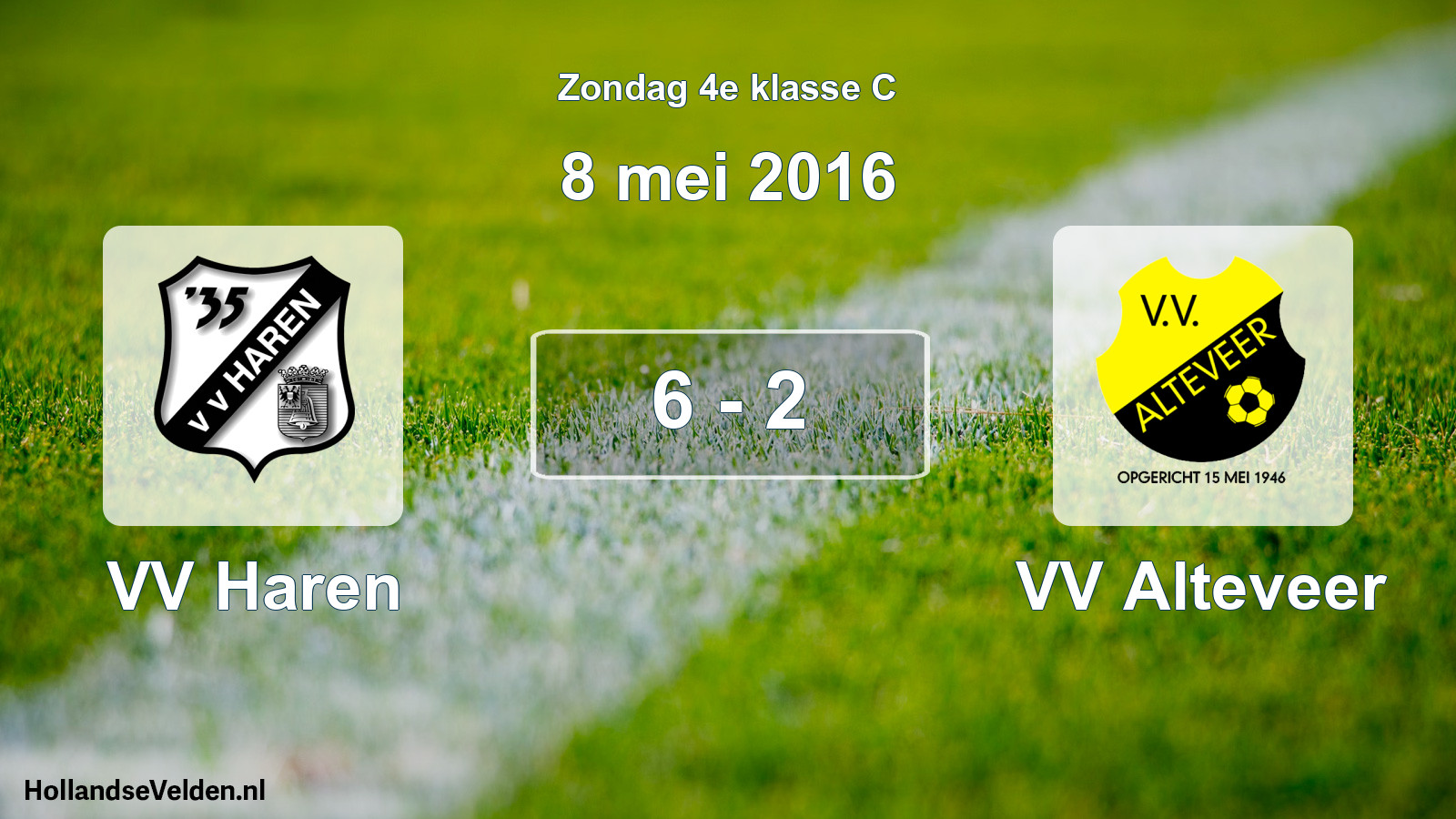 Total number of matches played: VV Haren - VV Alteveer 6 - 2 (8 May 2016)