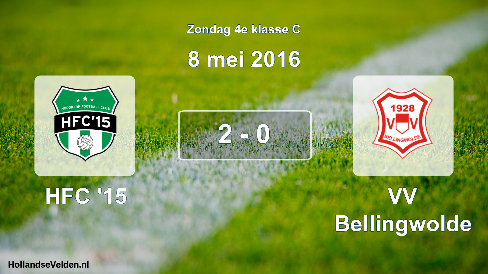 Total number of matches played: HFC '15 - VV Bellingwolde 2 - 0 (8 May 2016)