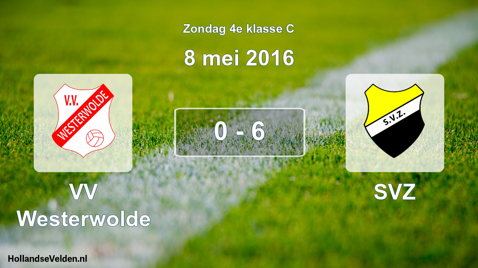 Total number of matches played: VV Westerwolde - SVZ 0 - 6 (8 May 2016)