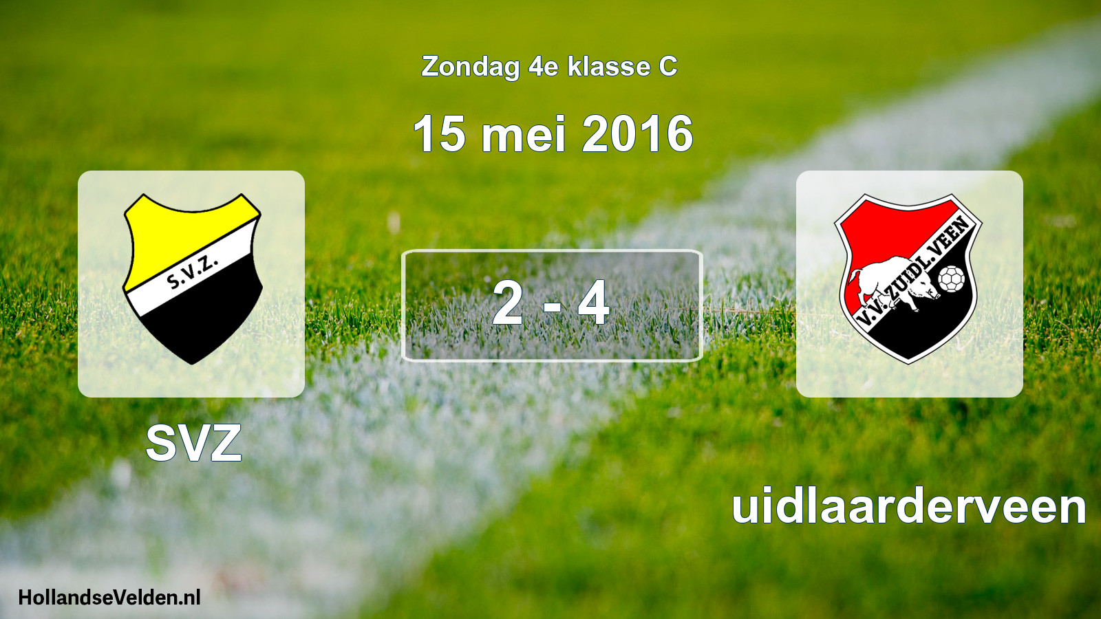 Total number of matches played: SVZ - Zuidlaarderveen 2 - 4 (15 May 2016)
