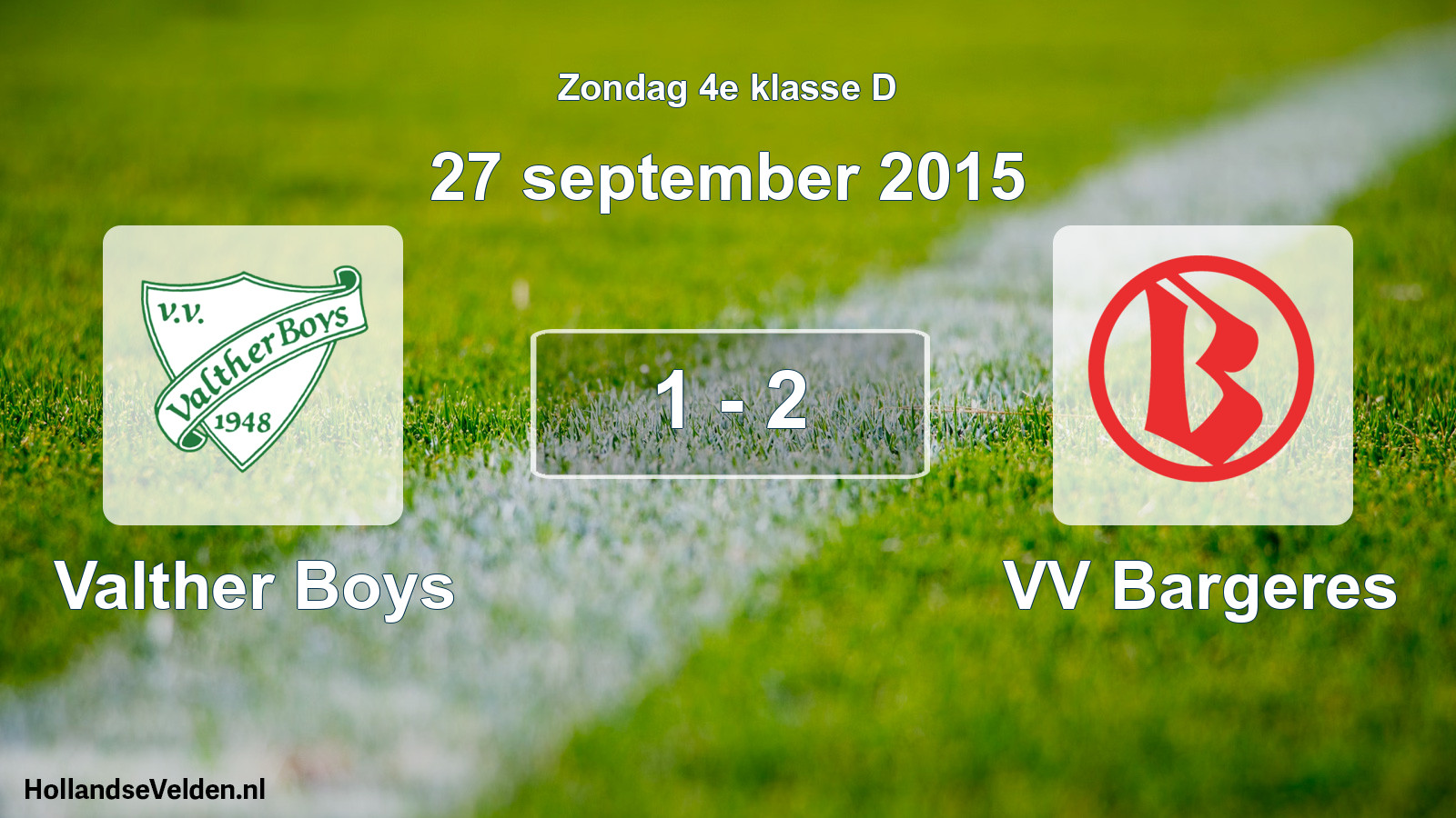 Total number of matches played: Valther Boys - VV Bargeres 1 - 2 (27 September 2015)