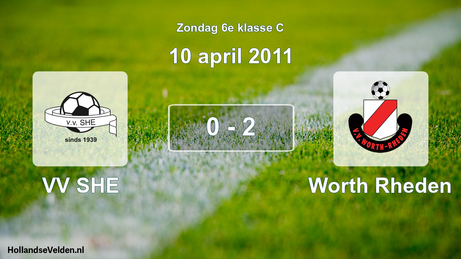 Total number of matches played: VV SHE - Worth Rheden 0 - 2 (10 April 2011)