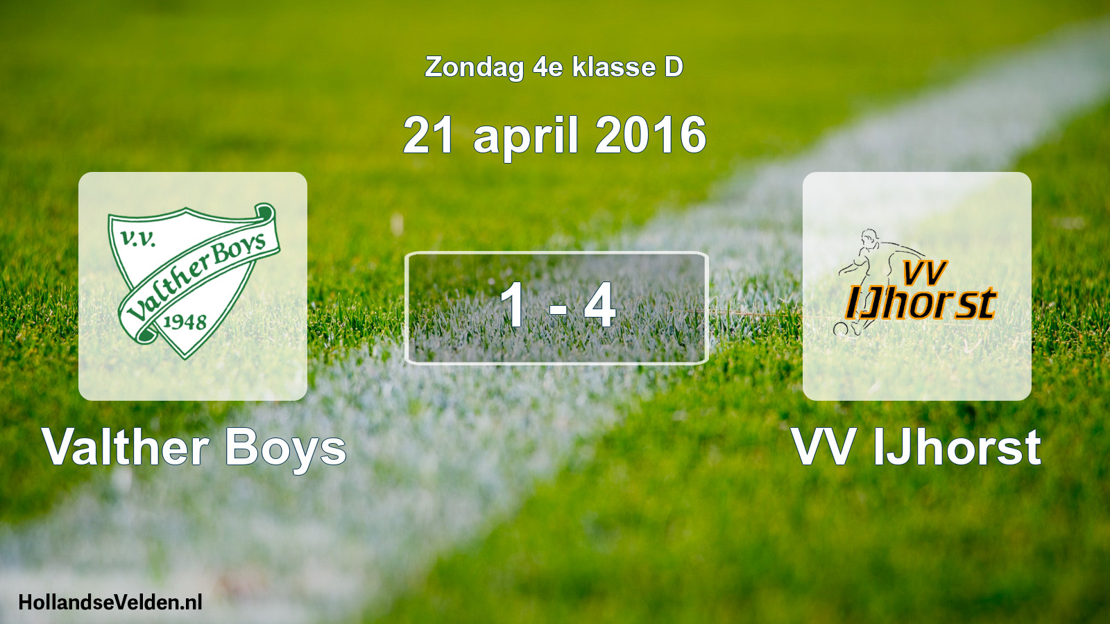 Total number of matches played: Valther Boys - VV IJhorst 1 - 4 (21 April 2016)