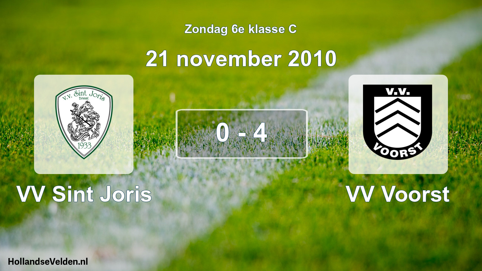 Total number of matches played: VV Sint Joris - VV Voorst 0 - 4 (21 November 2010)