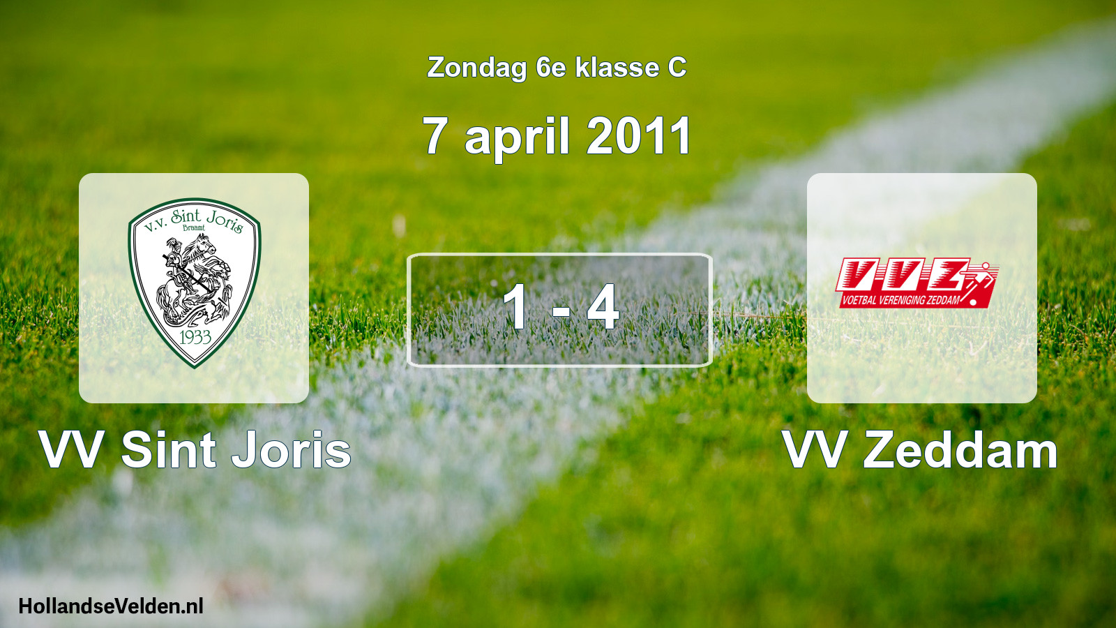 Total number of matches played: VV Sint Joris - VV Zeddam 1 - 4 (7 April 2011)