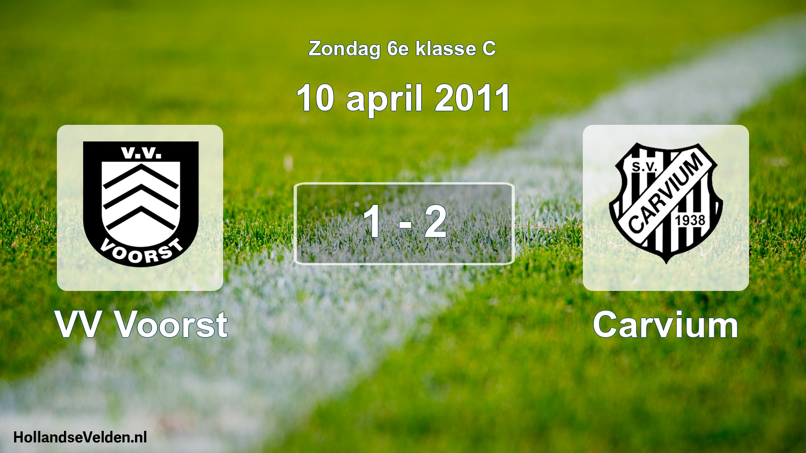 Total number of matches played: VV Voorst - Carvium 1 - 2 (10 April 2011)