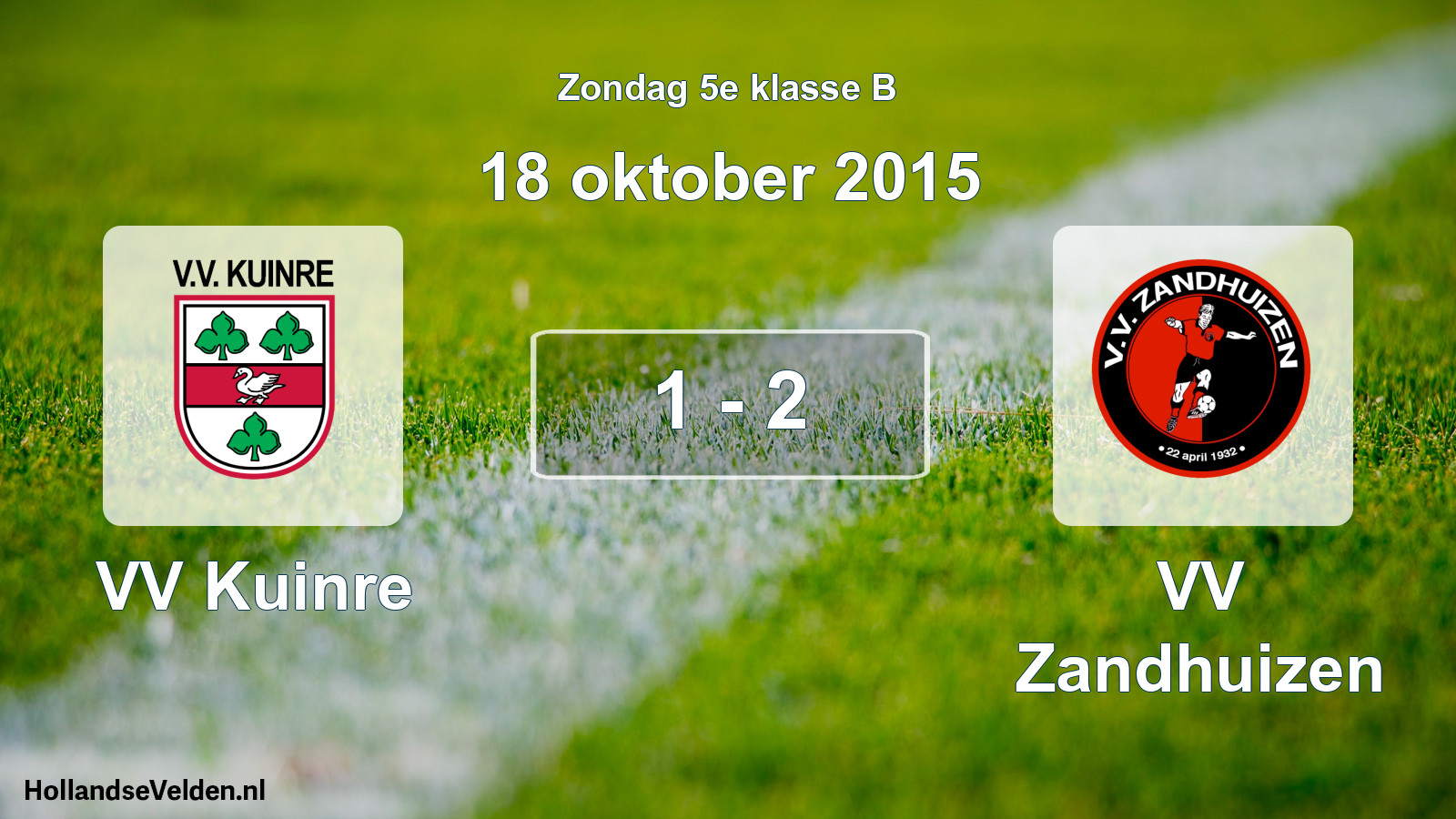 Total number of matches played: VV Kuinre - VV Zandhuizen 1 - 2 (18 October 2015)