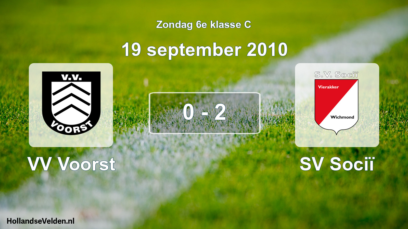 Total number of matches played: VV Voorst - SV Sociï 0 - 2 (19 September 2010)