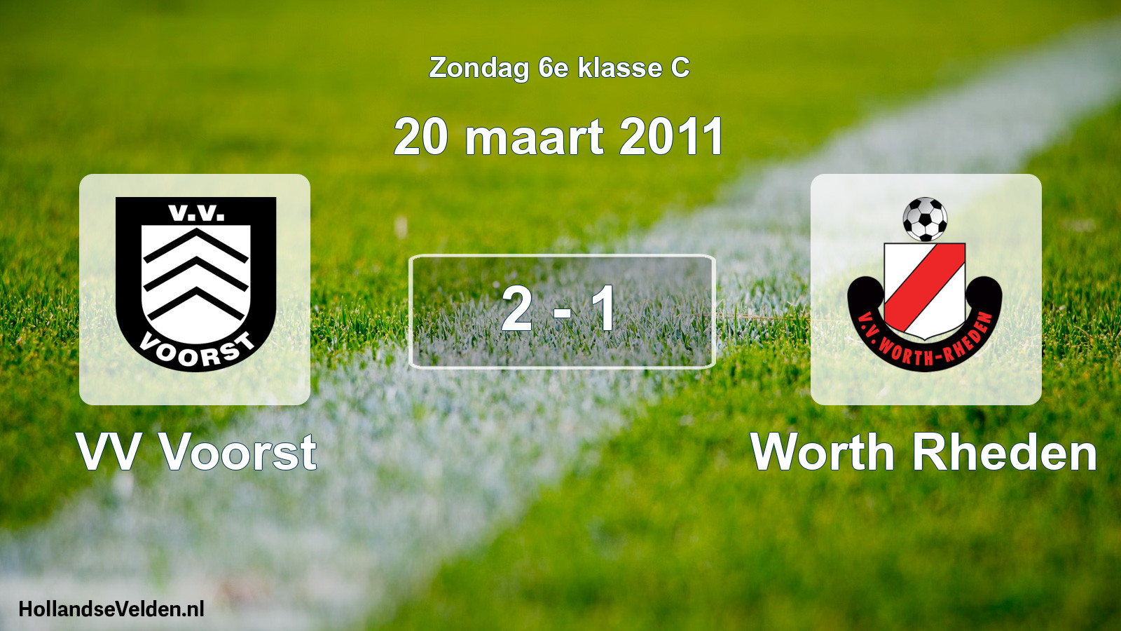 Total number of matches played: VV Voorst - Worth Rheden 2 - 1 (20 March 2011)
