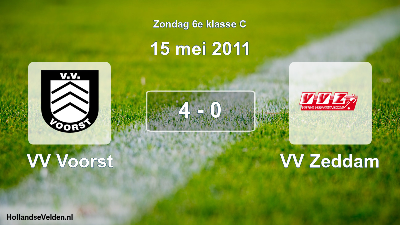 Total number of matches played: VV Voorst - VV Zeddam 4 - 0 (15 May 2011)