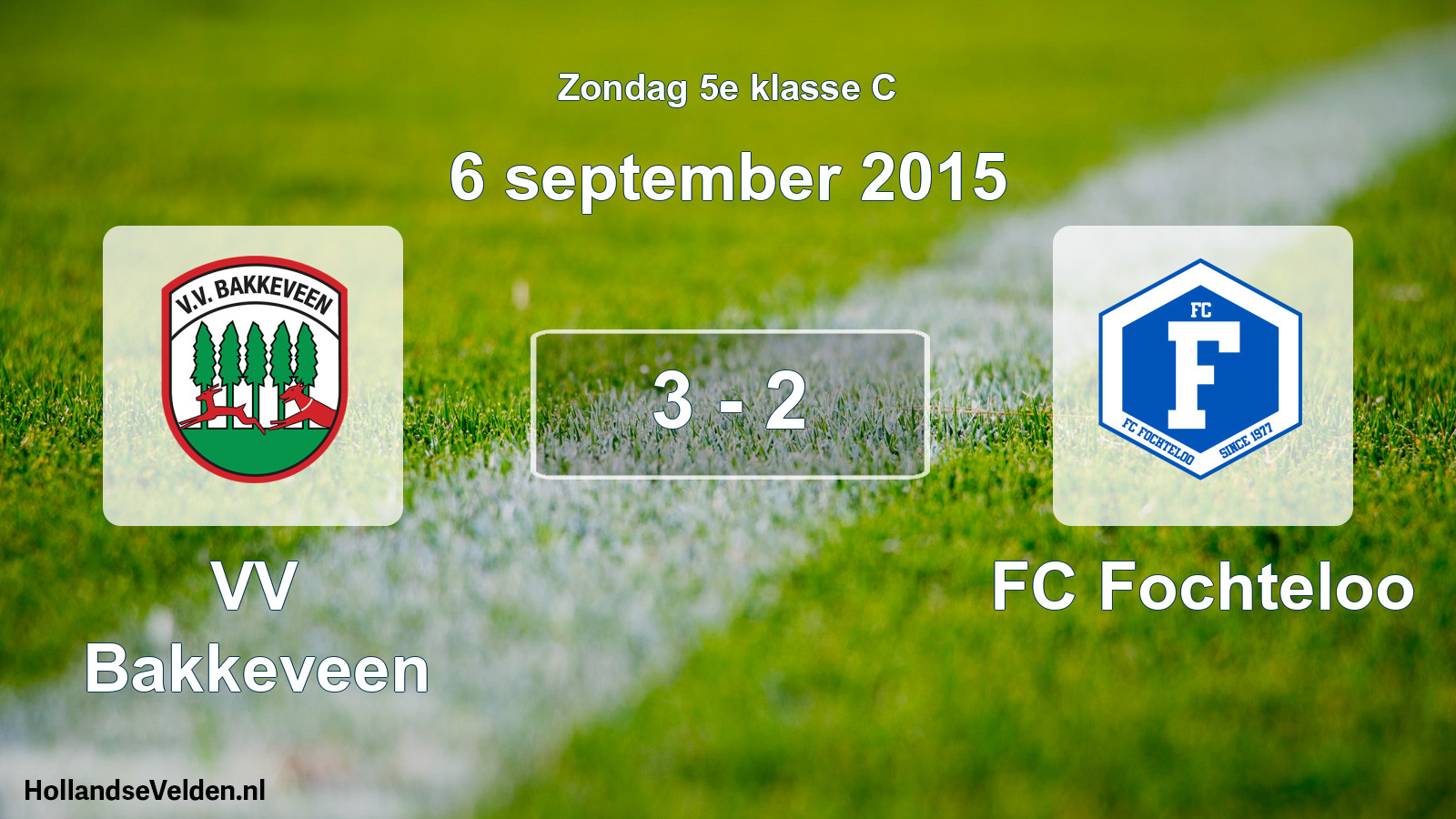 Total number of matches played: VV Bakkeveen - FC Fochteloo 3 - 2 (6 September 2015)