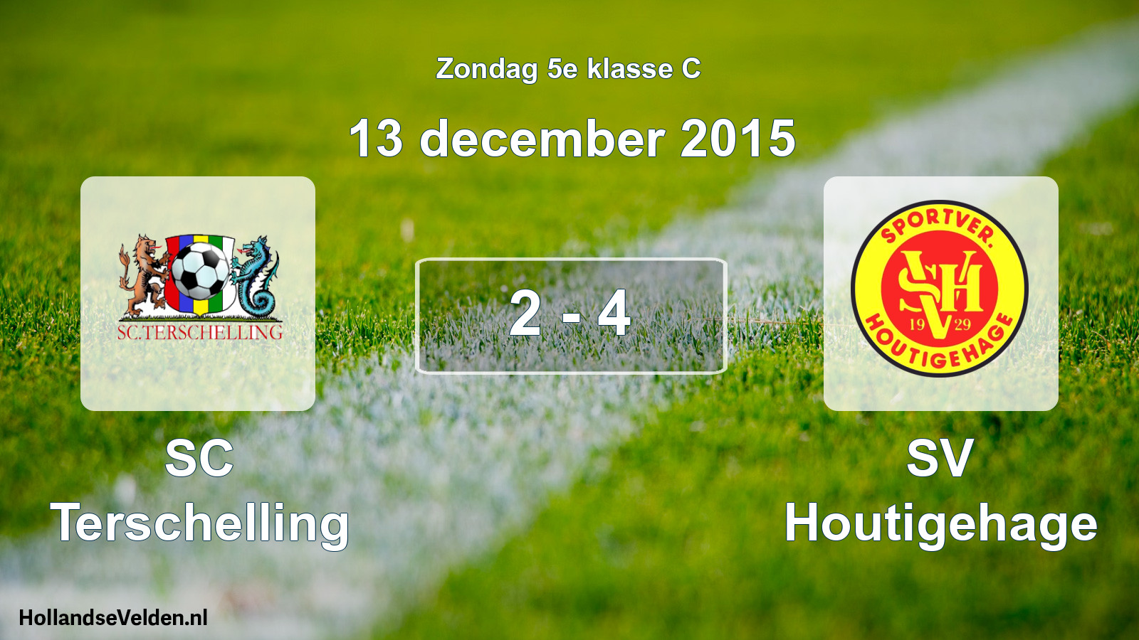 Total number of matches played: SC Terschelling - SV Houtigehage 2 - 4 (13 December 2015)