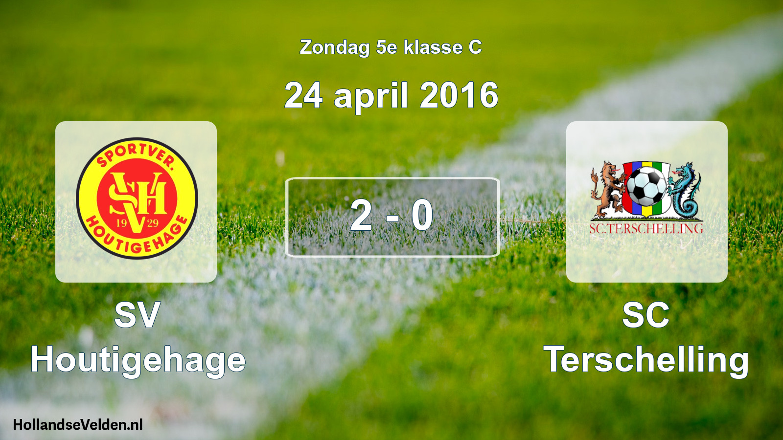 Total number of matches played: SV Houtigehage - SC Terschelling 2 - 0 (24 April 2016)