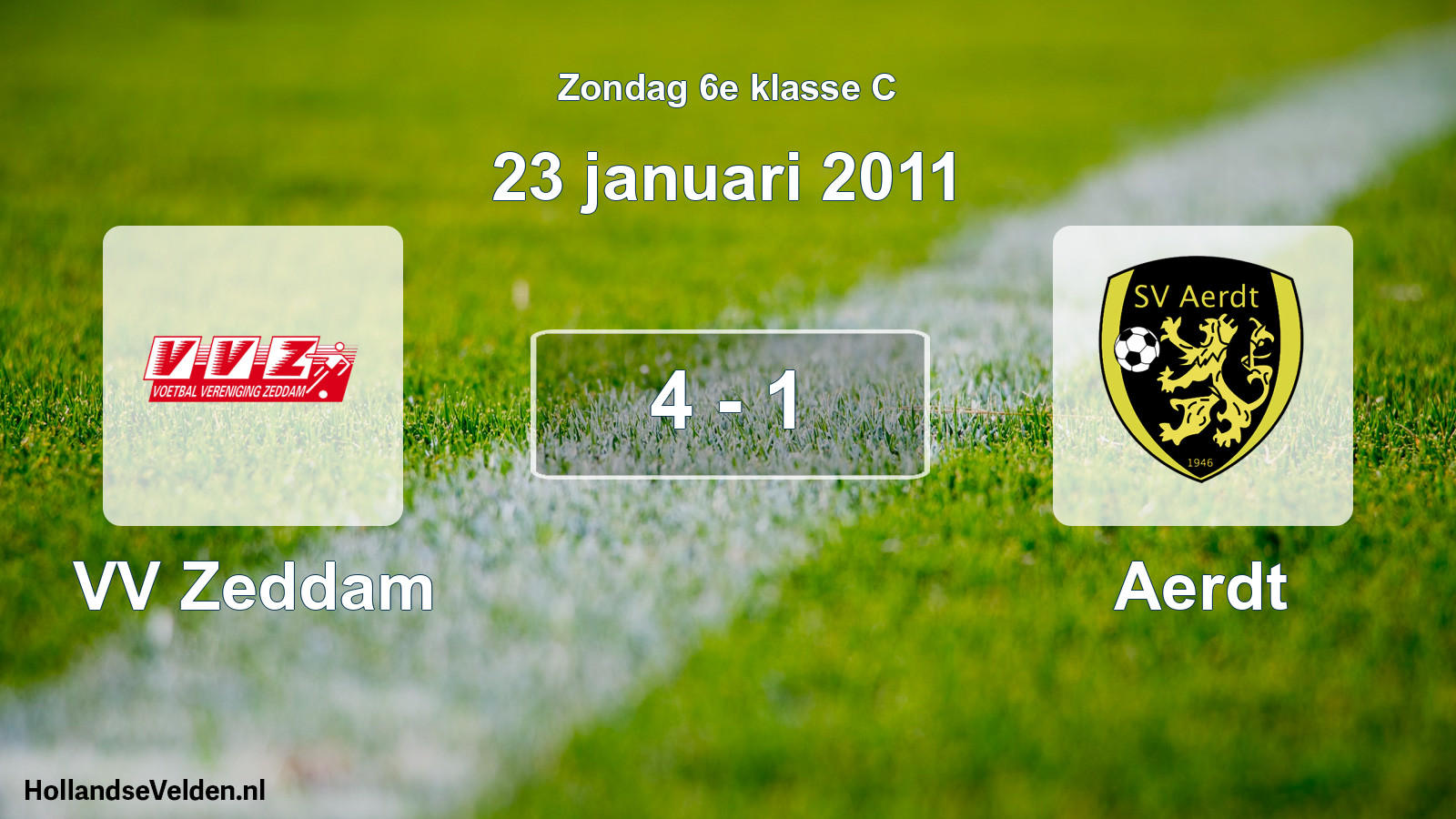 Total number of matches played: VV Zeddam - Aerdt 4 - 1 (23 January 2011)