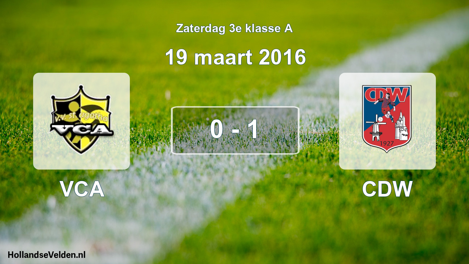 Total number of matches played: VCA - CDW 0 - 1 (19 March 2016)