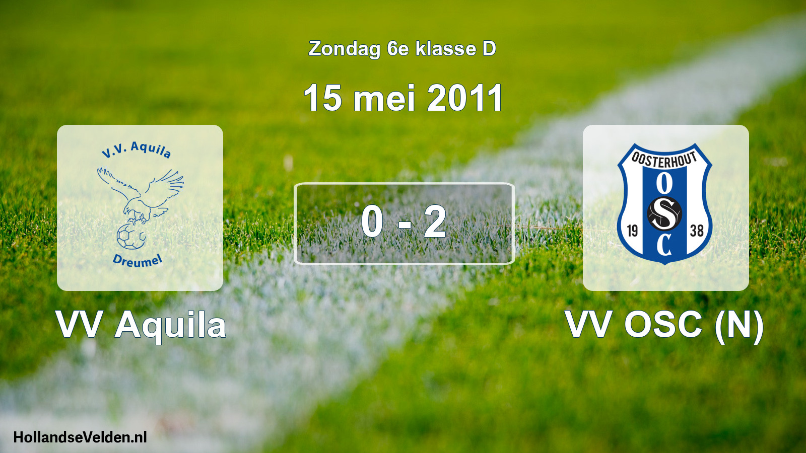 Total number of matches played: VV Aquila - VV OSC (N) 0 - 2 (15 May 2011)