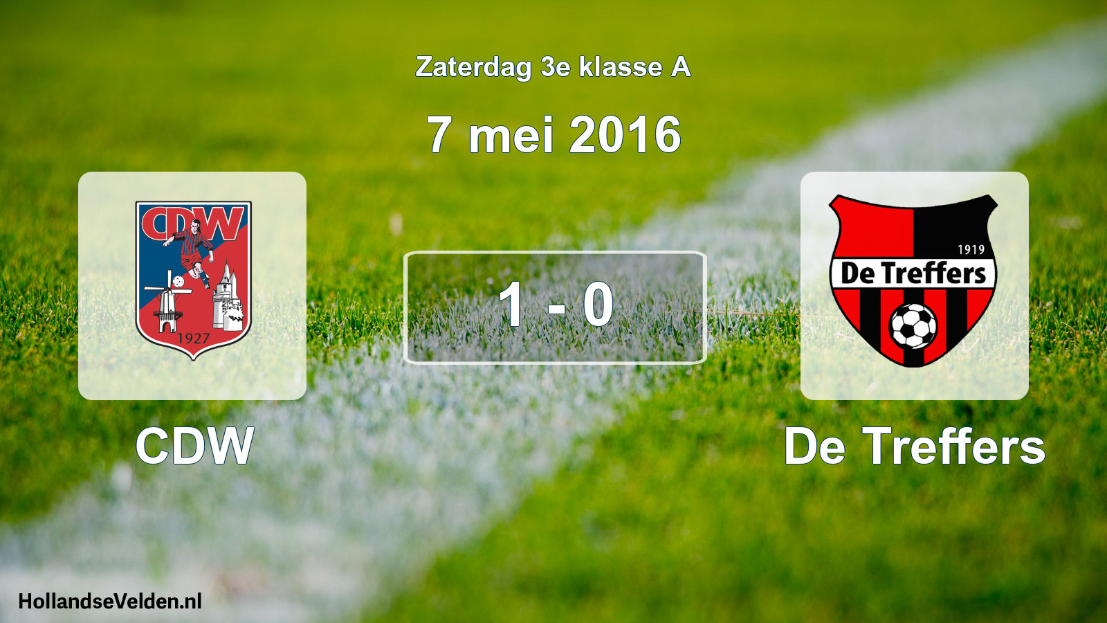 Total number of matches played: CDW - De Treffers 1 - 0 (7 May 2016)