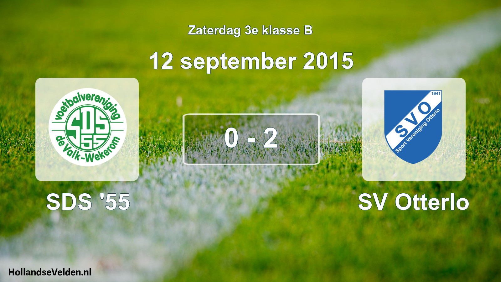 Total number of matches played: SDS '55 - SV Otterlo 0 - 2 (12 September 2015)