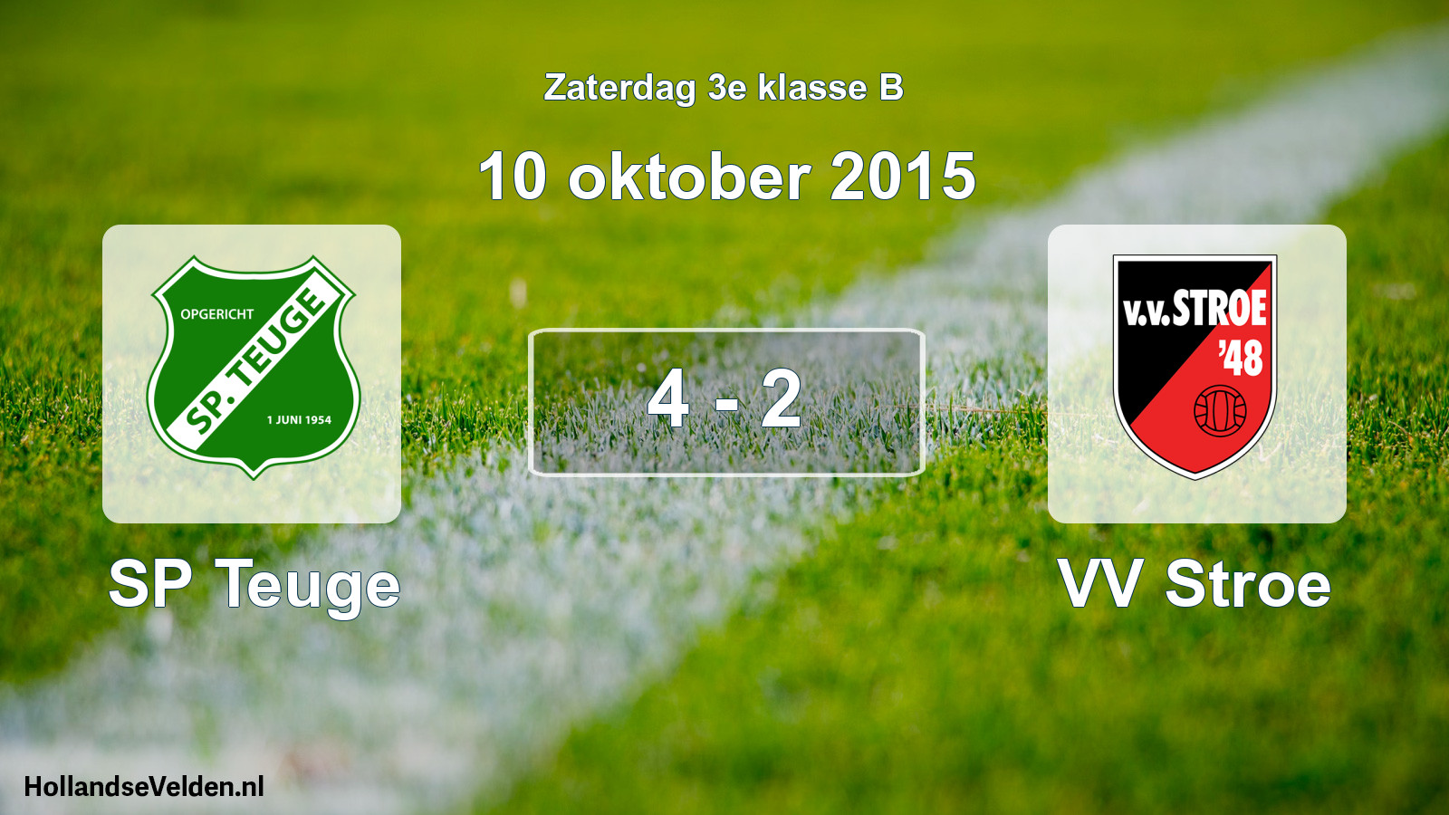 Total number of matches played: SP Teuge - VV Stroe 4 - 2 (10 October 2015)
