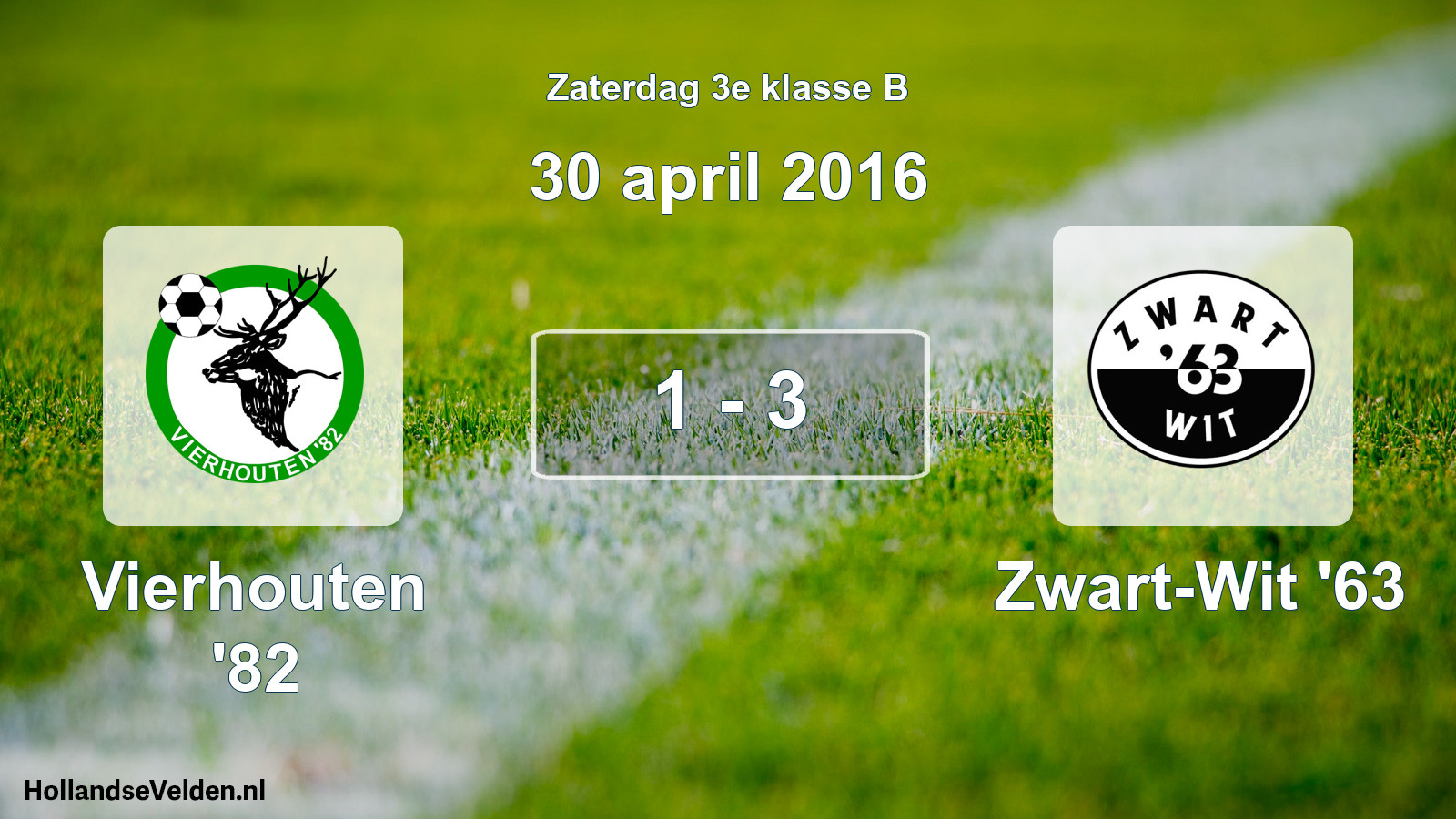 Total number of matches played: Vierhouten '82 - Zwart-Wit '63 1 - 3 (30 April 2016)