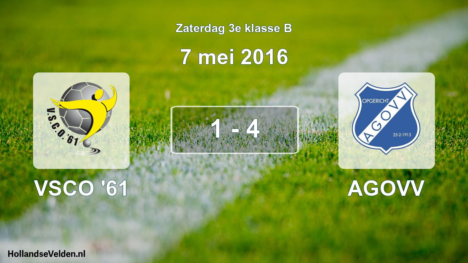 Total number of matches played: VSCO '61 - AGOVV 1 - 4 (7 May 2016)