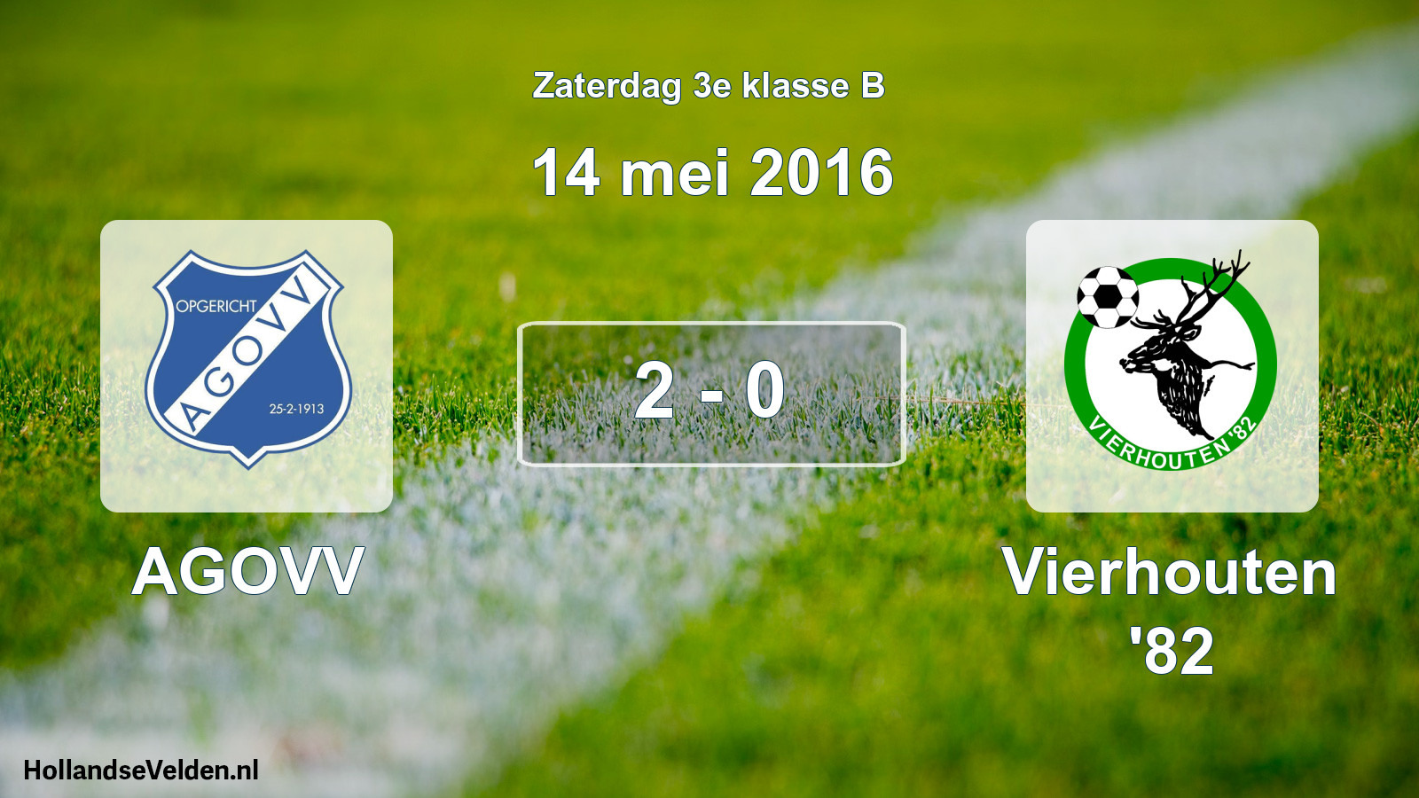 Total number of matches played: AGOVV - Vierhouten '82 2 - 0 (14 May 2016)