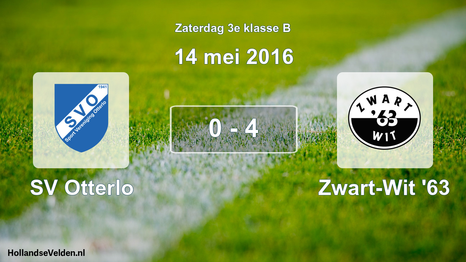 Total number of matches played: SV Otterlo - Zwart-Wit '63 0 - 4 (14 May 2016)