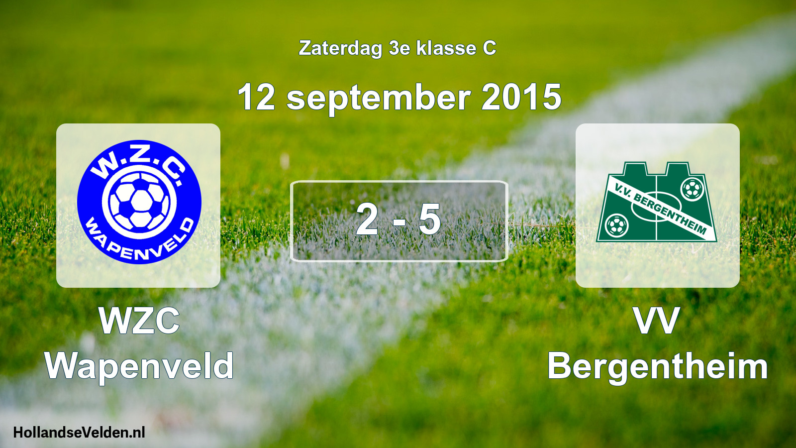 Total number of matches played: WZC Wapenveld - VV Bergentheim 2 - 5 (12 September 2015)