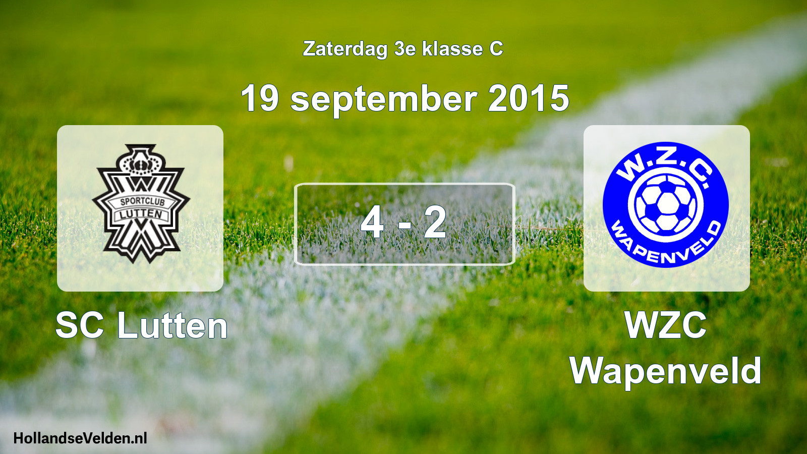 Total number of matches played: SC Lutten - WZC Wapenveld 4 - 2 (19 September 2015)