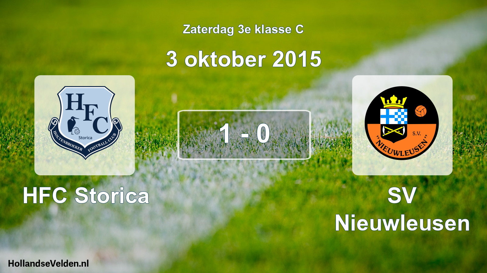 Total number of matches played: HFC Storica - SV Nieuwleusen 1 - 0 (3 October 2015)