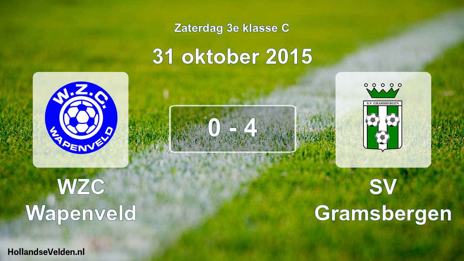 Total number of matches played: WZC Wapenveld - SV Gramsbergen 0 - 4 (31 October 2015)