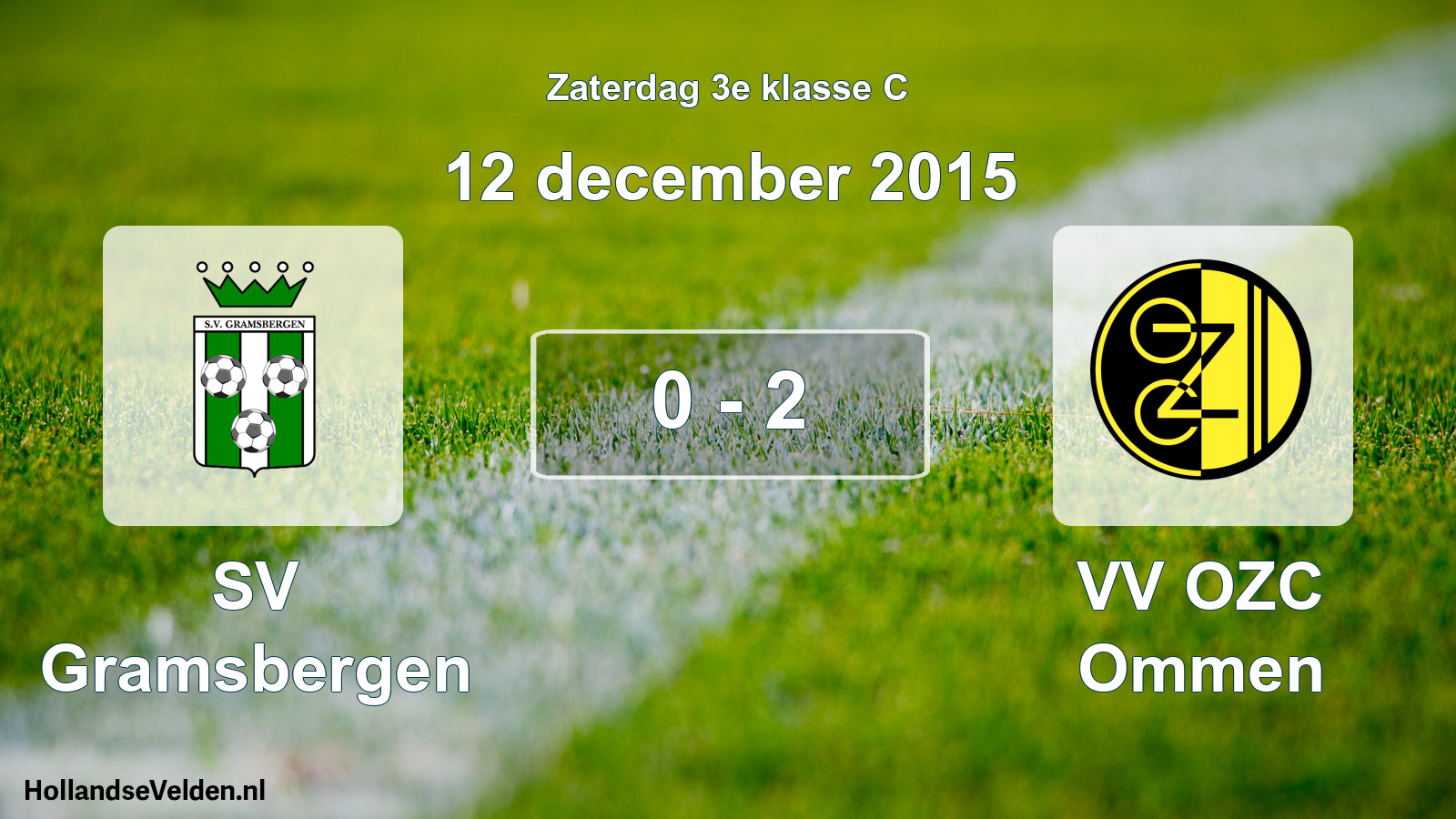 Total number of matches played: SV Gramsbergen - VV OZC Ommen 0 - 2 (12 December 2015)