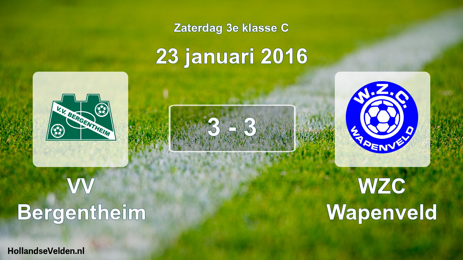 Total number of matches played: VV Bergentheim - WZC Wapenveld 3 - 3 (23 January 2016)