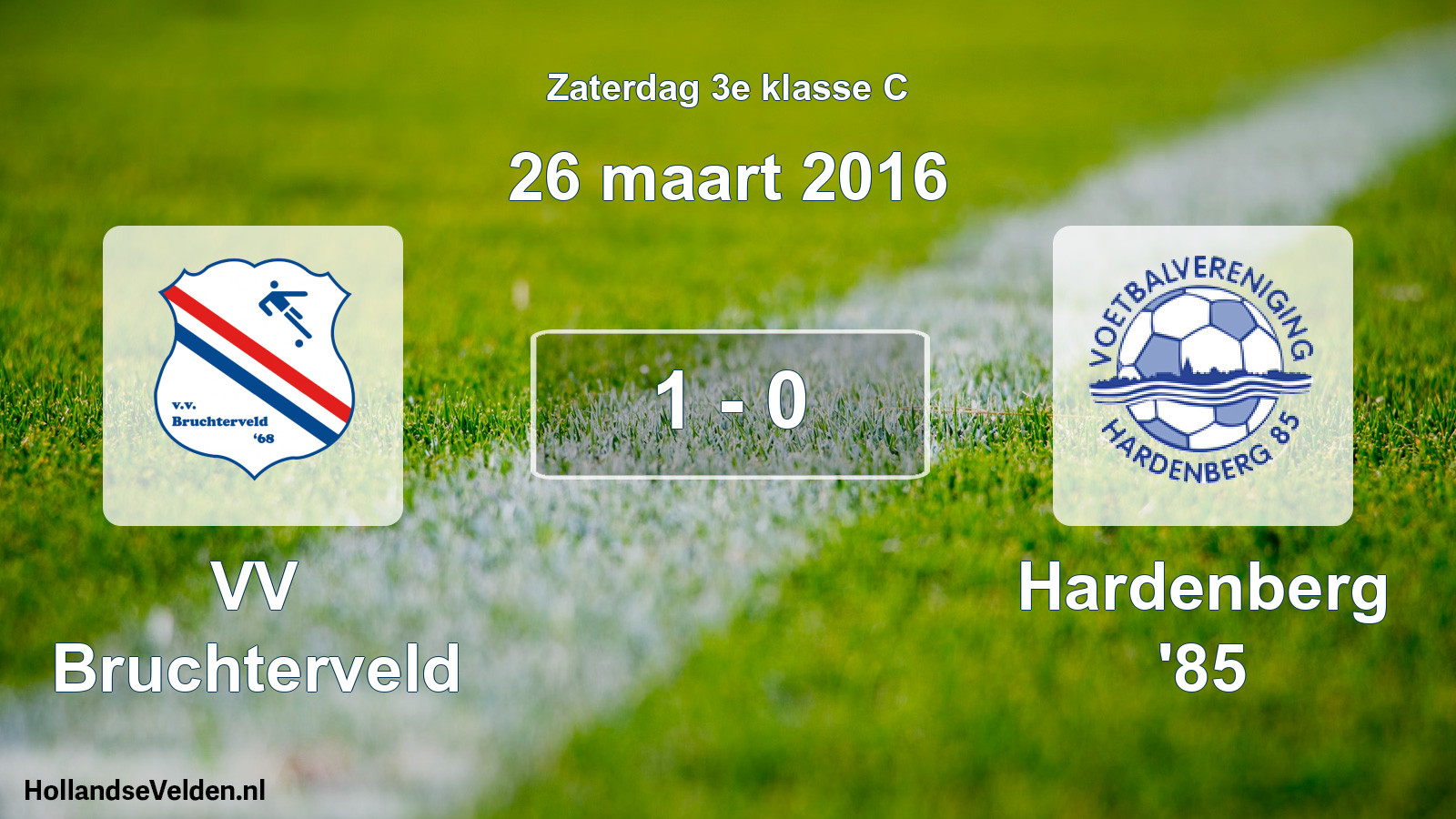 Total number of matches played: VV Bruchterveld - Hardenberg '85 1 - 0 (26 March 2016)