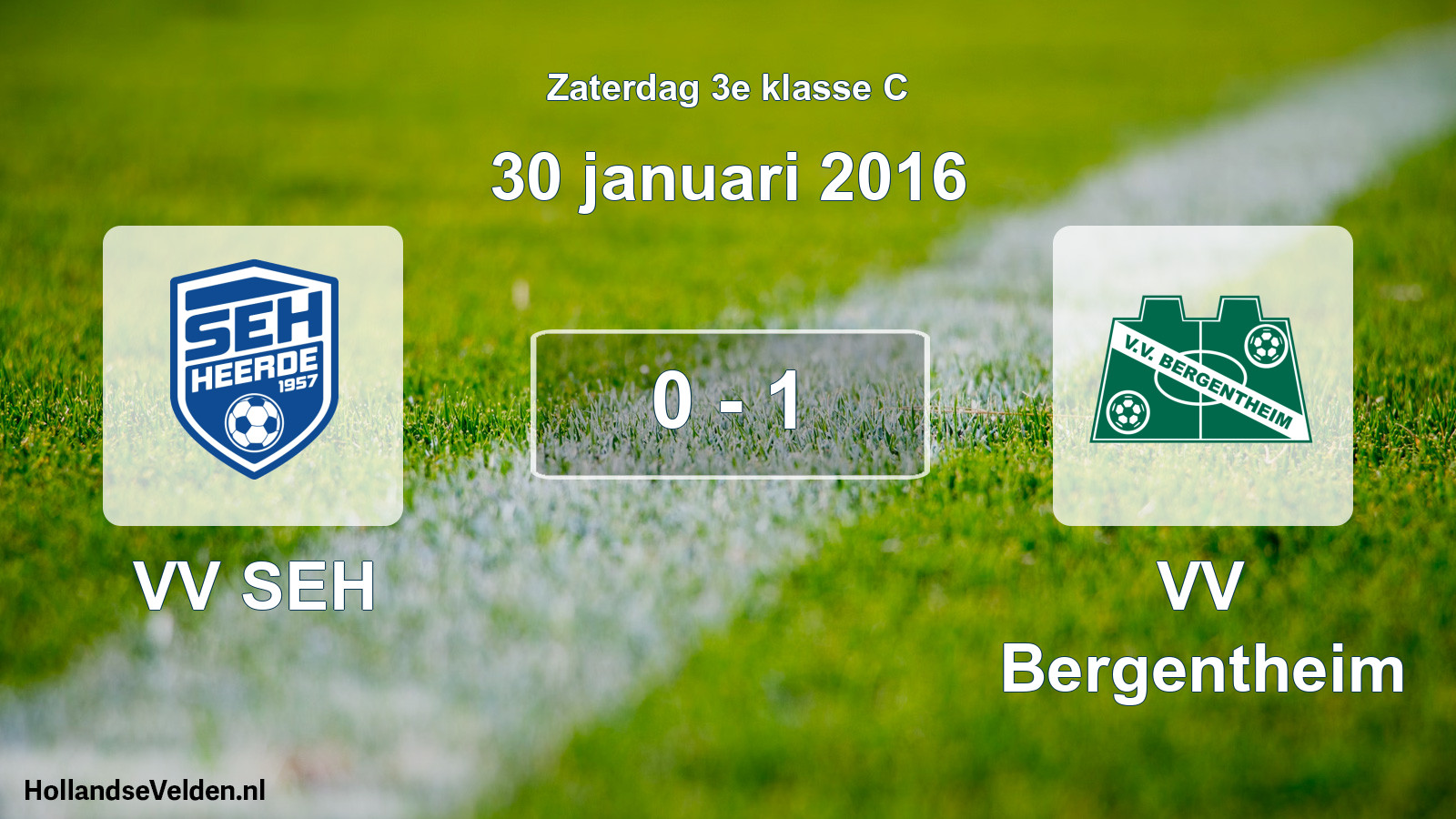 Total number of matches played: VV SEH - VV Bergentheim 0 - 1 (30 January 2016)