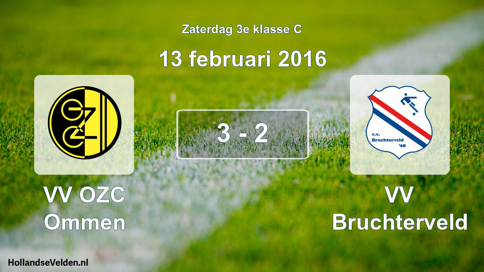 Total number of matches played: VV OZC Ommen - VV Bruchterveld 3 - 2 (13 February 2016)