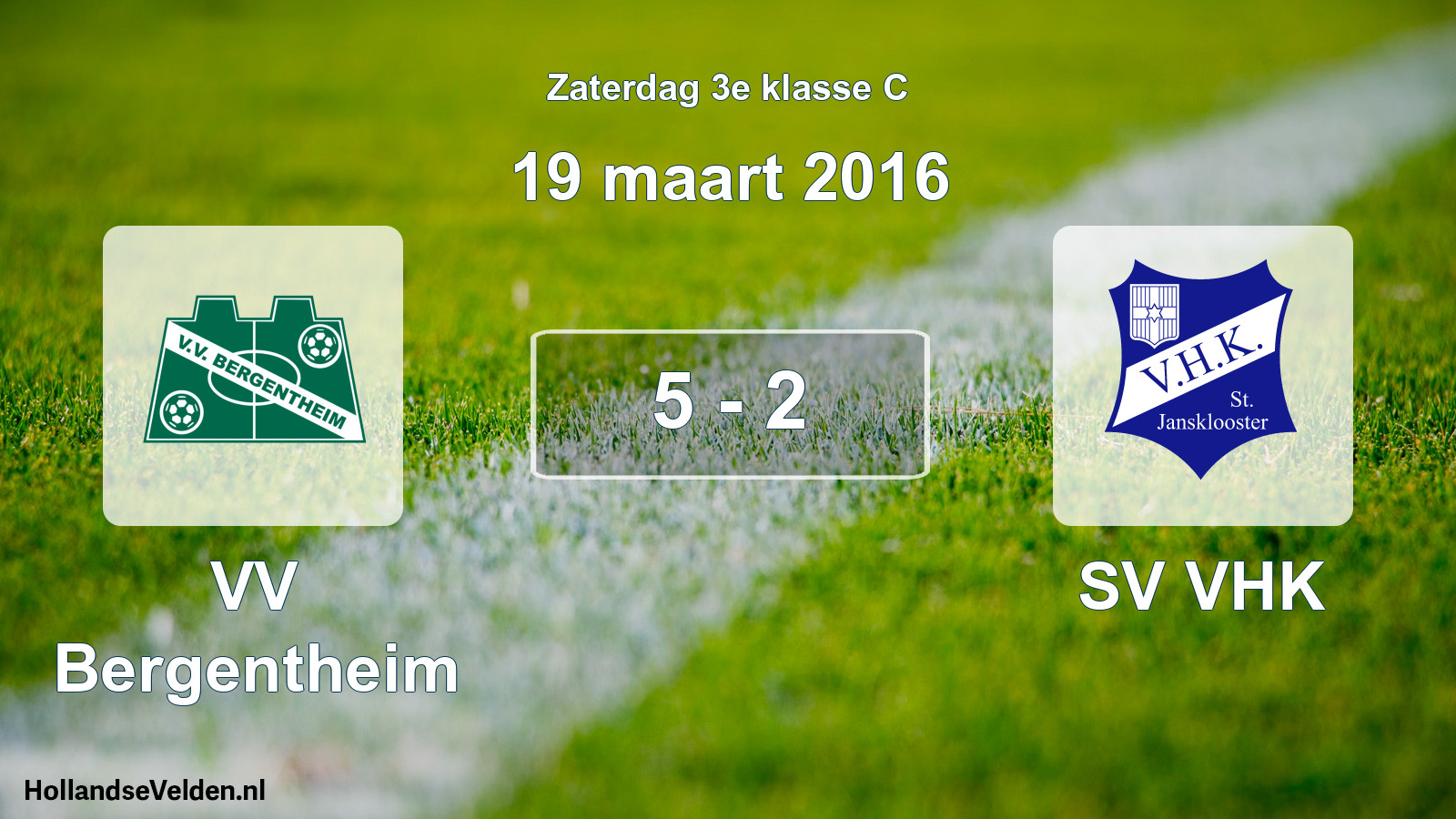 Total number of matches played: VV Bergentheim - SV VHK 5 - 2 (19 March 2016)