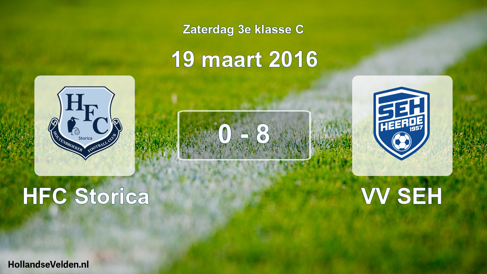 Total number of matches played: HFC Storica - VV SEH 0 - 8 (19 March 2016)